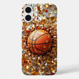 グラスガードバスケットボール iPhone 16 PLUSケース