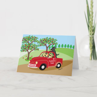 グラスクノールファームラブラドール&レッドトラック カード