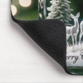 グラスクリスマスディアーオーナメントオンパインツリー マウスパッド (コーナー)