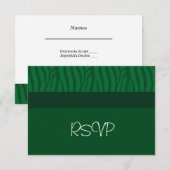 グラスグリーンウェディングRSVP 出欠カード (正面/裏面)
