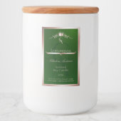 グラスグリーン製品ラベルバラ金ゴールドフレームモノグラム フードラベル (正面)