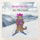 グラスコアスター、ポウスキー猫を撃った ガラスコースター (正面)