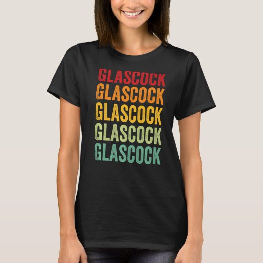 グラスコックカウンティジョージアレインボー文字 Tシャツ (正面)