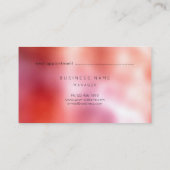 グラスコーグラデーションラルピーチホワイトレッドアポイントメント 予約カード (裏面)