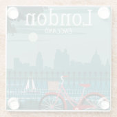 グラスコースター – London England UK ガラスコースター (裏面)