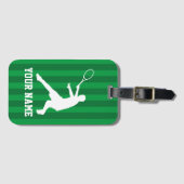 グラスコートテニス選手チャンピオン名前をカスタムする ラゲッジタグ (正面横)