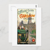グラスゴーと近隣路面電車の路線 ポストカード (正面/裏面)
