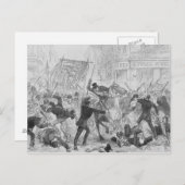 グラスゴーにおけるアイルランドの家庭統治の暴動， c.1880s ポストカード (正面/裏面)