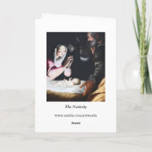 グラスゴーのカテドラルのクリスマスの出生場面カード シーズンカード (裏面)