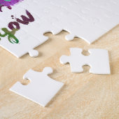 グラスゴーのスカイラインを水色で ジグソーパズル (側面)