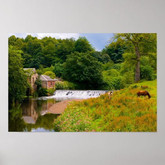 グラスゴーのポロック公園の馬 ポスター (正面)
