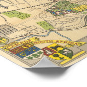 グラスゴーの地図 ポスター (角)