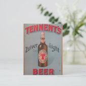 グラスゴーの有名なビールのオリジナルヴィンテージのポスター! ポストカード (スタンド正面)