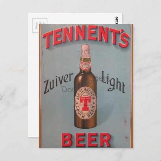 グラスゴーの有名なビールのオリジナルヴィンテージのポスター! ポストカード (正面/裏面)