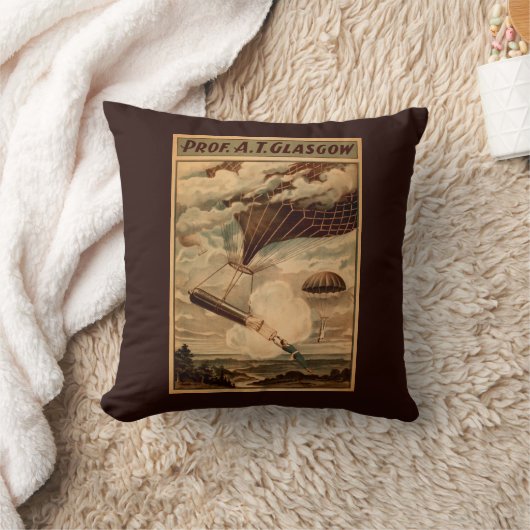 グラスゴーの熱気の気球のサーカスの劇場ポスター クッション (ブランケット)