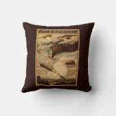 グラスゴーの熱気の気球のサーカスの劇場ポスター クッション (裏面)