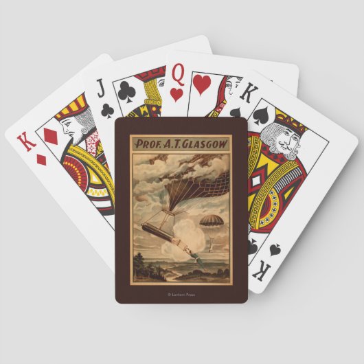 グラスゴーの熱気の気球のサーカスの劇場ポスター トランプ (裏面)