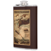 グラスゴーの熱気の気球のサーカスの劇場ポスター フラスク (左)