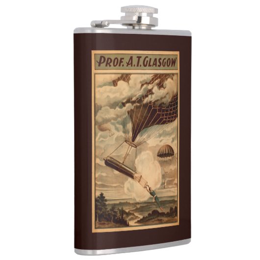 グラスゴーの熱気の気球のサーカスの劇場ポスター フラスク (右)