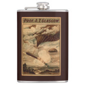 グラスゴーの熱気の気球のサーカスの劇場ポスター フラスク (正面)