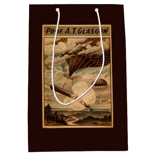 グラスゴーの熱気の気球のサーカスの劇場ポスター ミディアムペーパーバッグ (正面)