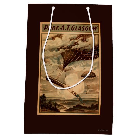 グラスゴーの熱気の気球のサーカスの劇場ポスター ミディアムペーパーバッグ (裏面)