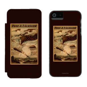 グラスゴーの熱気の気球のサーカスの劇場ポスター iPhone SE/5/5sウォレットケース