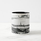 グラスゴーの町の見通し ツートーンマグカップ (中央)