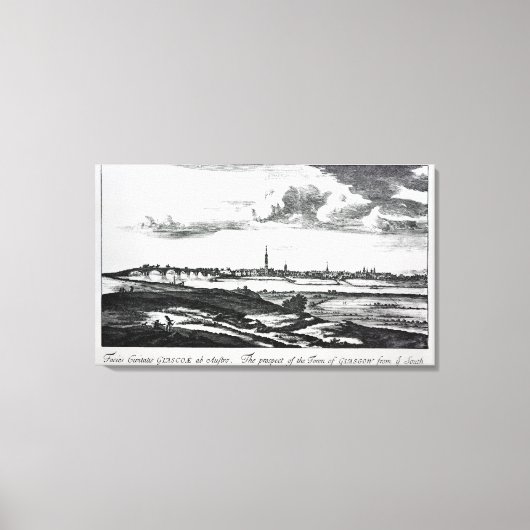 グラスゴーの街の展望 キャンバスプリント (正面)