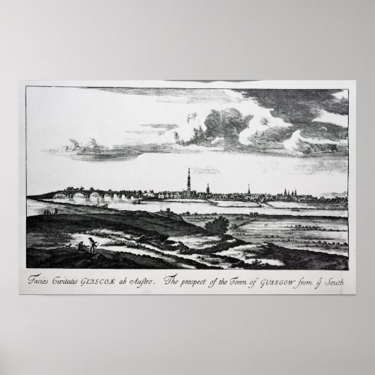 グラスゴーの街の展望 ポスター (正面)