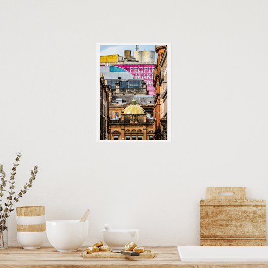 グラスゴーの街の風景 ポスター (キッチン)