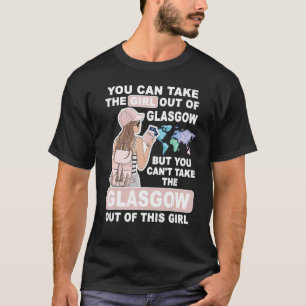 グラスゴーカッコいいシティグラスゴー誇りを持ったガールの少女 Tシャツ