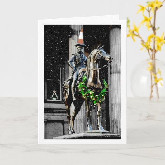 グラスゴークリスマス カード (黄色い花)