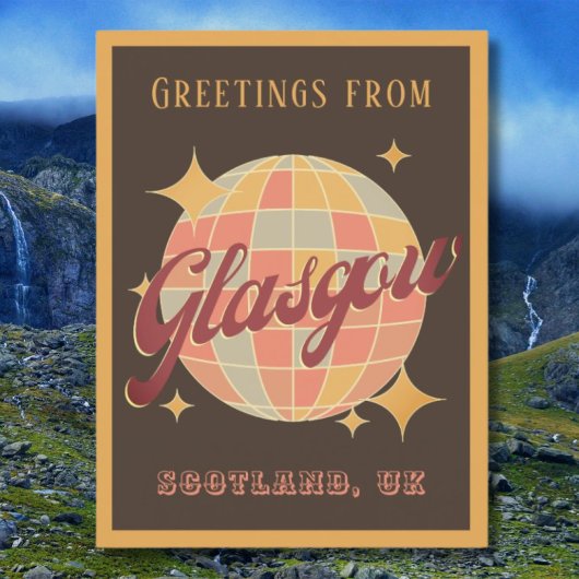 グラスゴーシティスコットランドUKレトロヴィンテージはがき ポストカード
