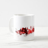 グラスゴースコットランドのスカイライン コーヒーマグカップ (正面左)