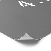 グラスゴースコットランド緯度と経度 ポスター (角)