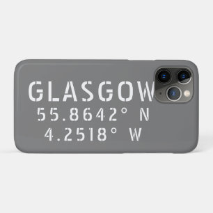 グラスゴースコットランド緯度と経度 iPhone 11 PROケース