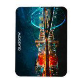 グラスゴースコットランドUK油シ絵を描ティ マグネット (縦)