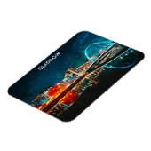 グラスゴースコットランドUK油シ絵を描ティ マグネット (左側)