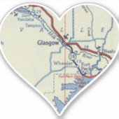 グラスゴーモンタナヴィンテージの地図 シール (正面)