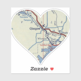 グラスゴーモンタナヴィンテージの地図 シール