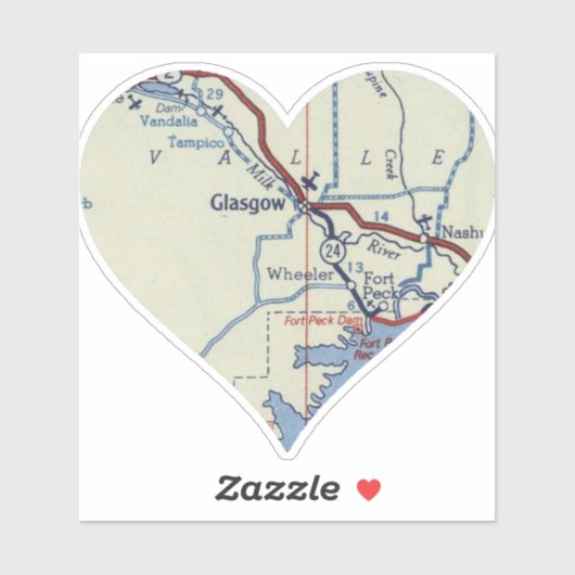 グラスゴーモンタナヴィンテージの地図 シール (シート)