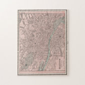 グラスゴーヴィンテージの地図(1901年) ジグソーパズル (縦)