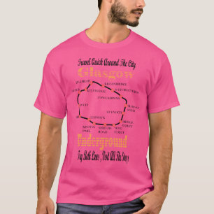 グラスゴー地下副詞スタイルマップ Tシャツ