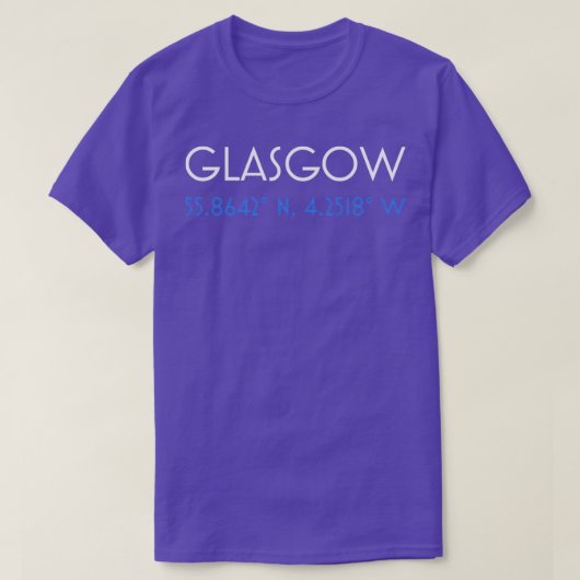 グラスゴー座標 Tシャツ (デザイン正面)