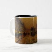 グラスゴー波止場、1880年John Atkinson Grimshaw著 ツートーンマグカップ (正面左)