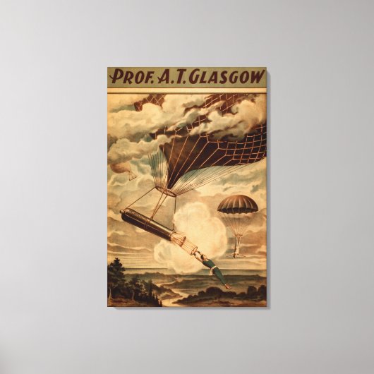 グラスゴー熱気球サーカス劇場ポスター キャンバスプリント (正面)