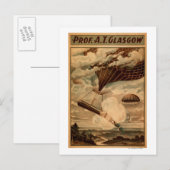 グラスゴー熱気球サーカス劇場ポスター ポストカード (正面/裏面)