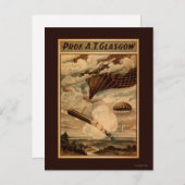 グラスゴー熱気球サーカス劇場ポスター ポストカード (正面/裏面)