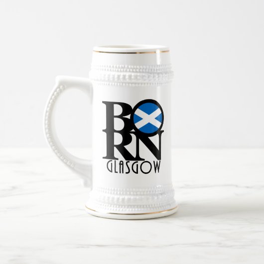 グラスゴー生まれスコットランド ビールジョッキ (左)